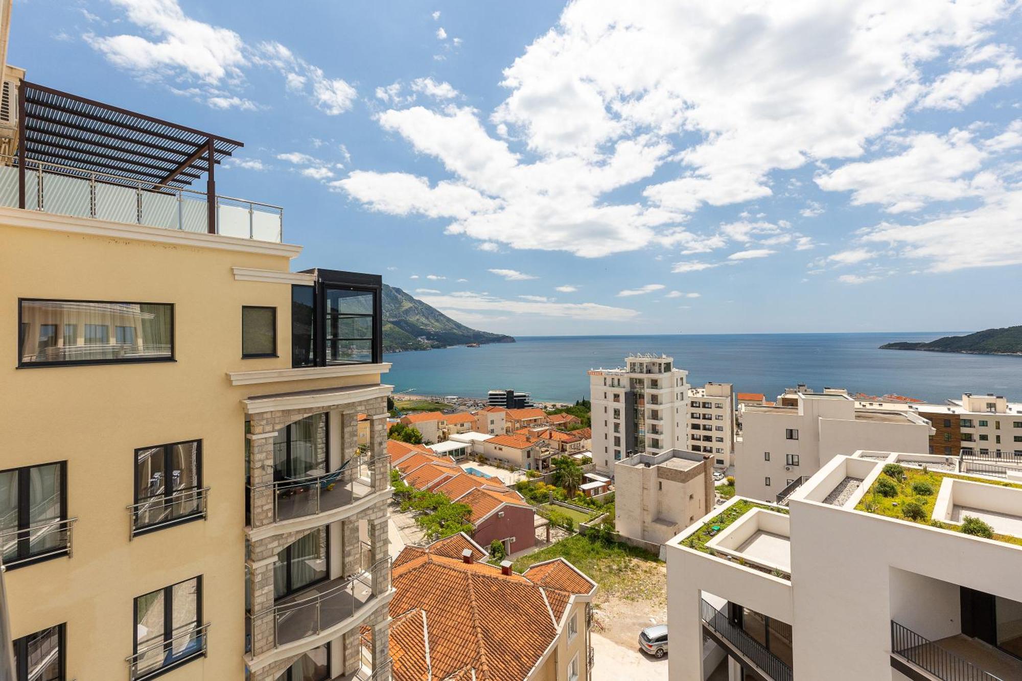 Modern Top Floor Sea View 3Br With Pools, Spa & Fitness Bečići Екстериор снимка